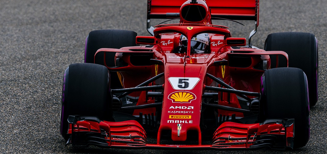 The Formula One Scuderia Ferrari sponsored by AMD (photo via Jisakutech).